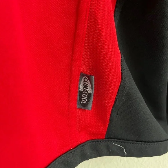 Adidas Mens 1/4 Zip Pullover Warm Up Sweater Size XLarge Red Black Vtg - Picture 4 of 5